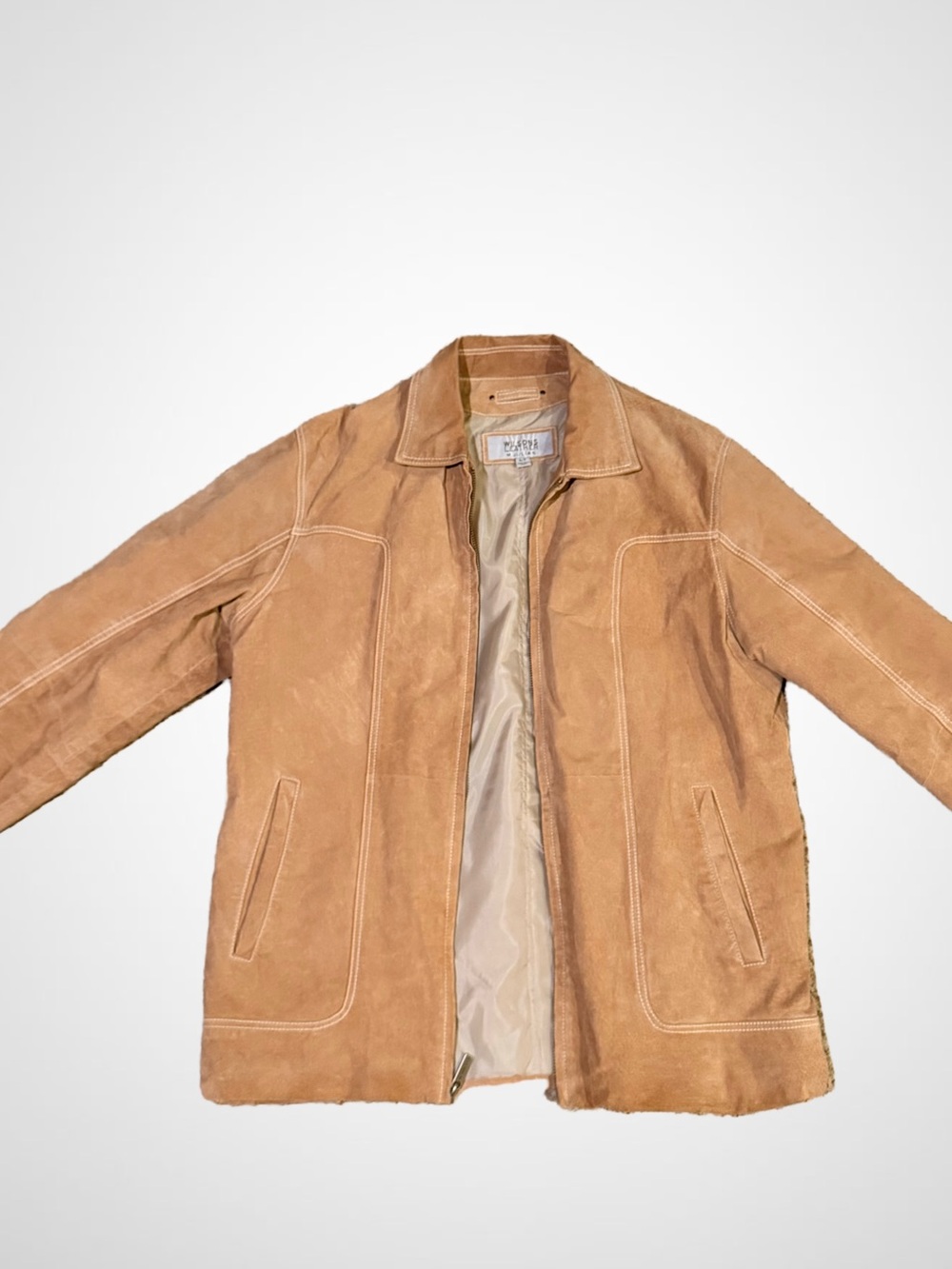Wilsons Leather Men's Light Brown Suede Jacket